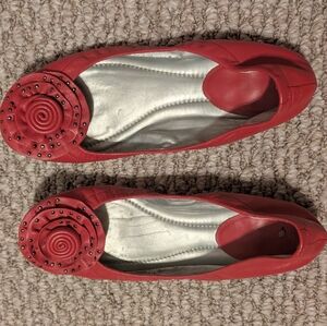 Nine West Flats with Studded Rosette Detail